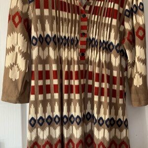 Reborn Red and Blue Patterned Top